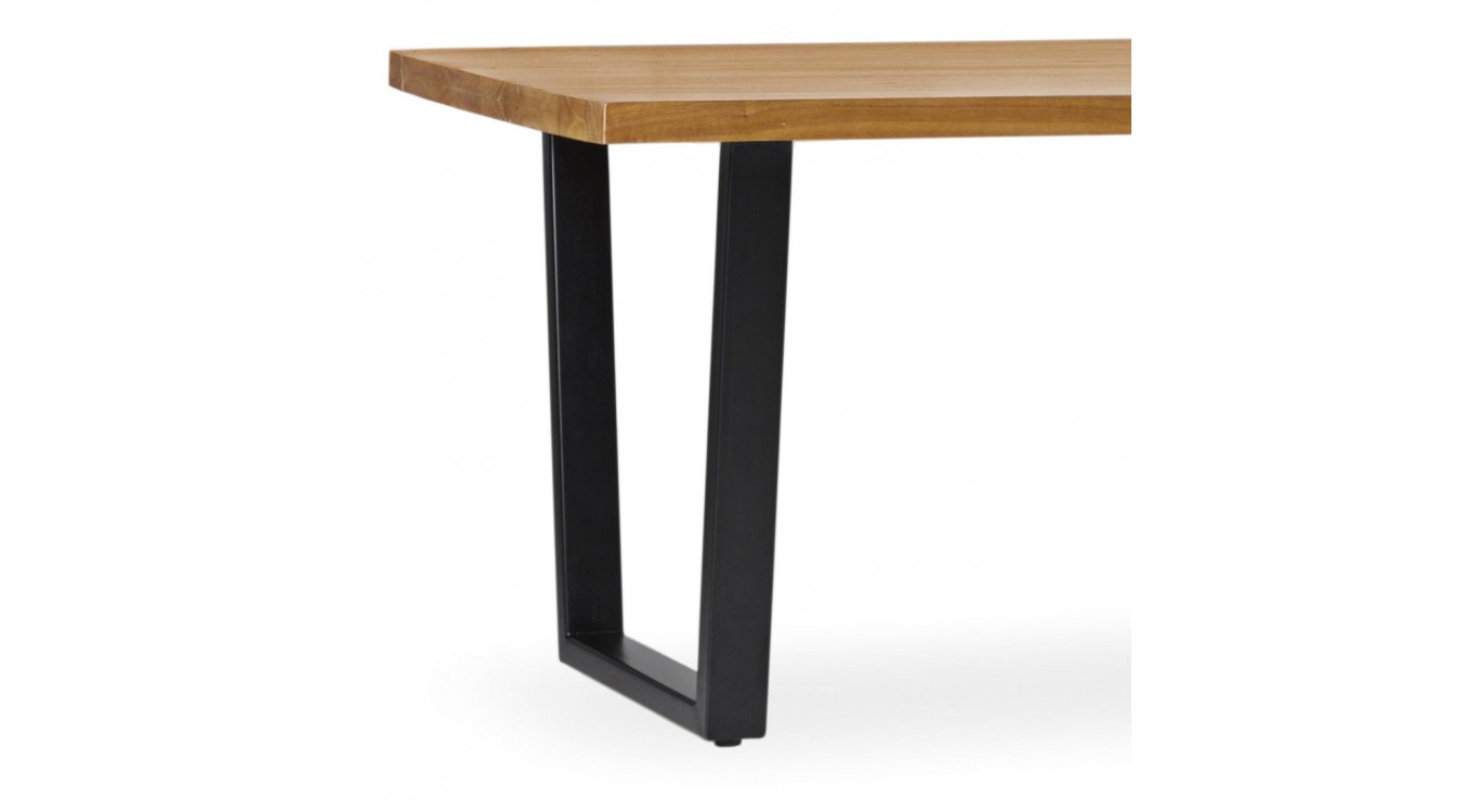 Esstisch Holz Metall Braun 180x90x78cm