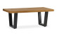 Tavolino in metallo e legno marrone 120x60x40cm