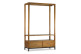 Schrank 2 Schubladen Holz Metal Braun 120x50x190cm
