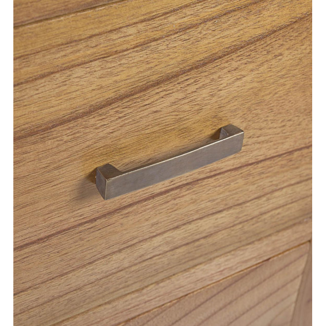 Kommode 5 Schubladen Holz Metal Braun 100x45x110cm