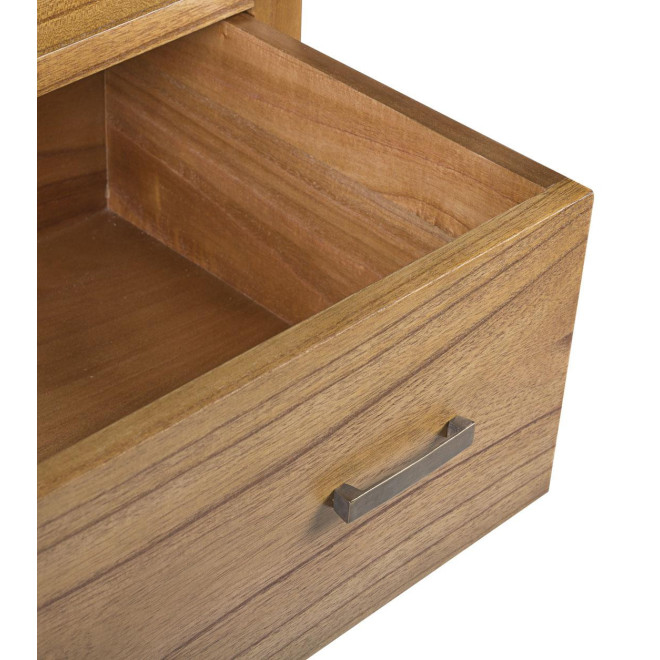 Kommode 5 Schubladen Holz Metal Braun 100x45x110cm