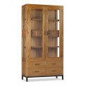 Geschirrschrank mit 8 Schubladen Holz Metall Braun 100x40x190cm