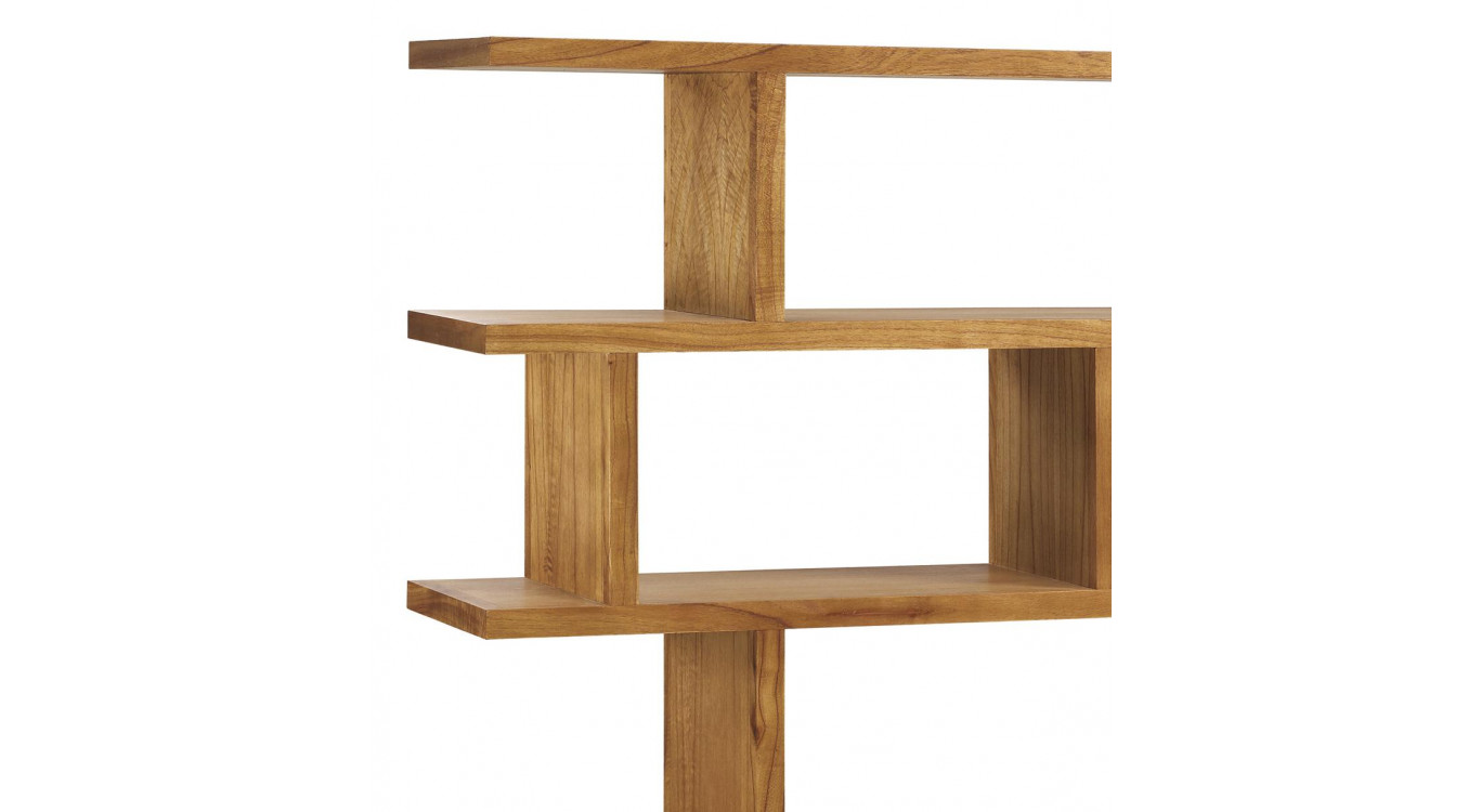 Bibliothèque 3 Tiroirs Bois Metal Marron 160x35x170cm