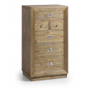 Chiffonnier 6 Schubladen Holz Bronze Braun 60x45x110cm