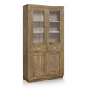Chest of 2 Drawers Bronze Brown Wood 100x40x190cm