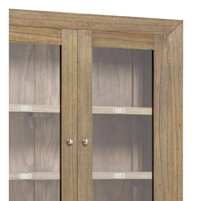 Geschirrschrank mit 2 Schubladen Holz Bronze Braun 100x40x190cm