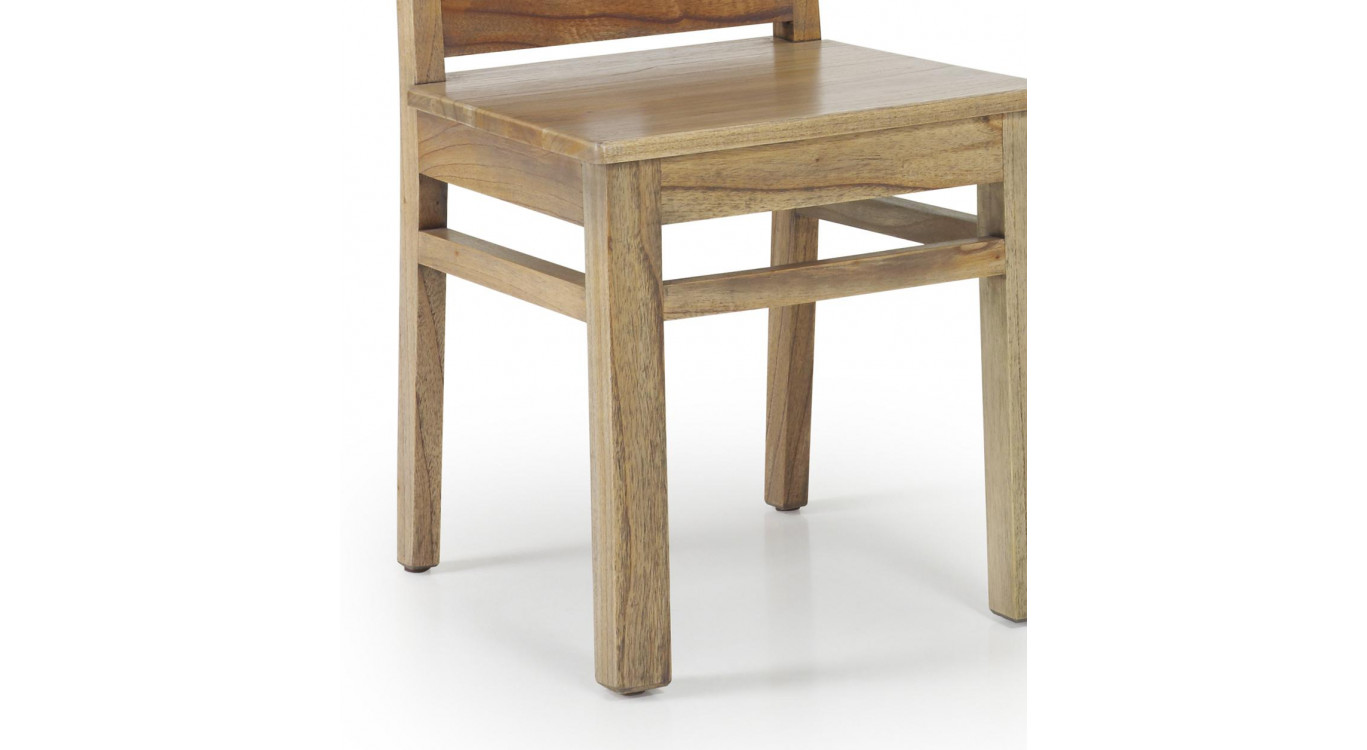 Chaise Bois Marron 45x55x100cm