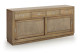 Truhe 4 Schubladen Holz Bronze Braun 200x50x90cm