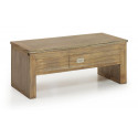 Couchtisch 2 Schubladen Holz Bronze Braun 110x55x45cm