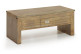 Tavolino 2 cassetti Legno Bronzo Marrone 110x55x45cm