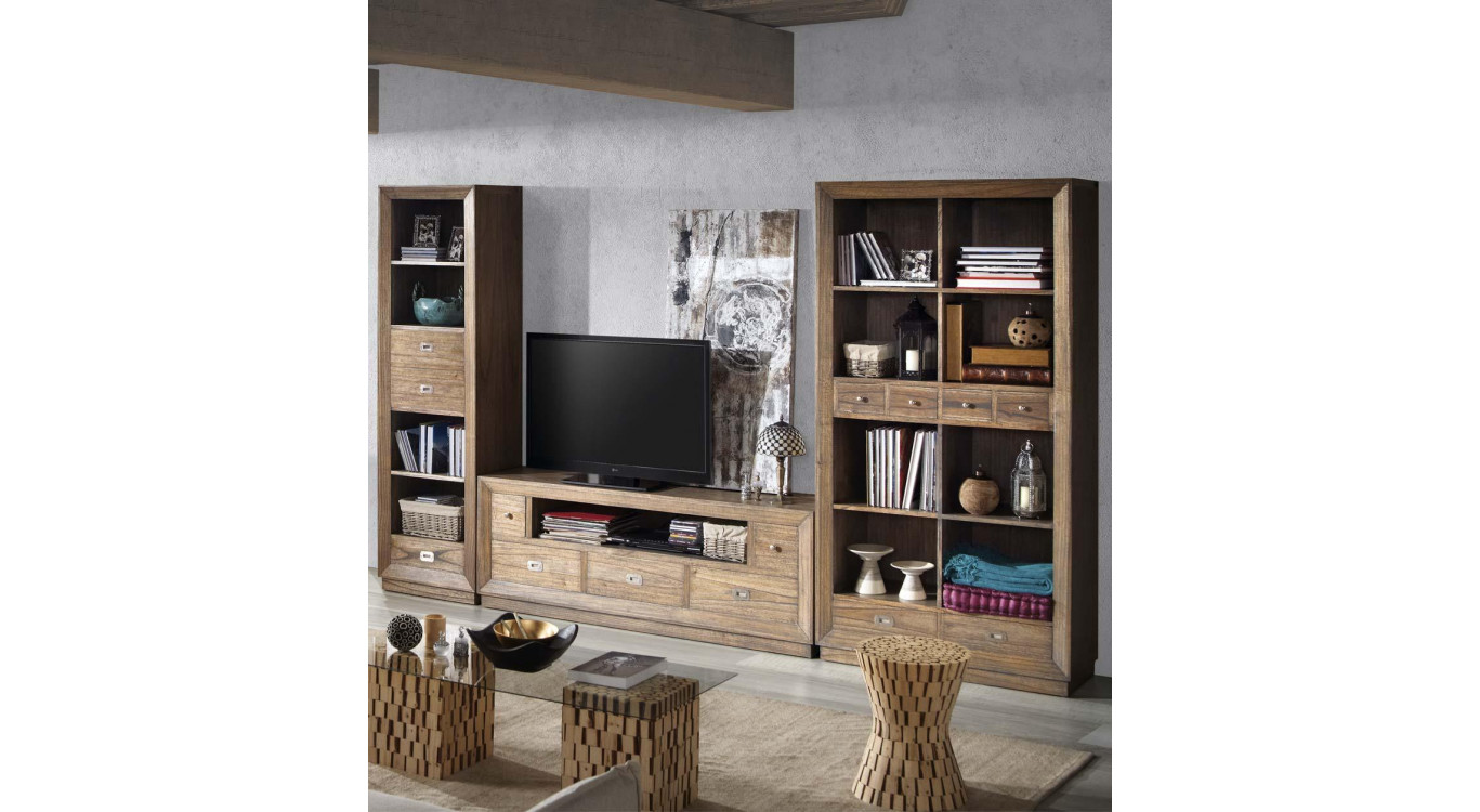 TV-Möbel mit 5 Schubladen Holz Bronze Braun 160x40x59cm