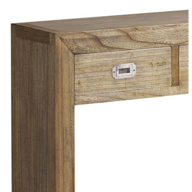 Konsole mit 3 Schubladen Holz Bronze Braun 100x30x80cm