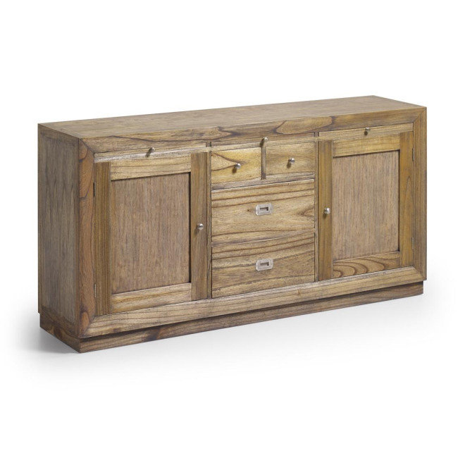 Truhe 4 Schubladen Holz Bronze Braun 160x40x80cm
