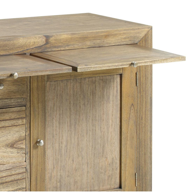 Truhe 4 Schubladen Holz Bronze Braun 160x40x80cm