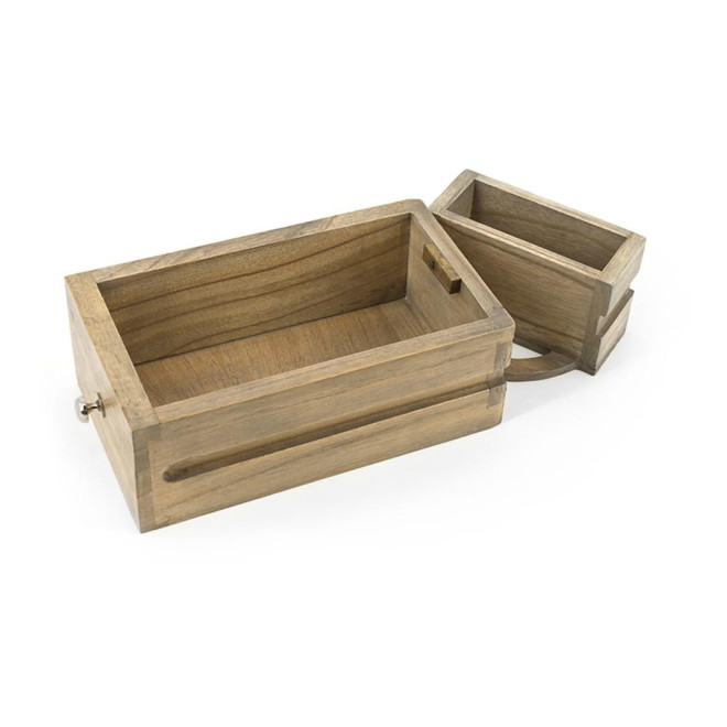 Nachttisch mit 3 Schubladen Holz Bronze Braun 50x40x60cm