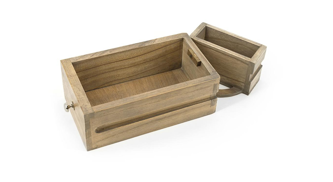 Nachttisch mit 3 Schubladen Holz Bronze Braun 50x40x60cm