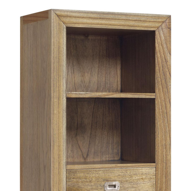 Bibliothèque 3 Tiroirs Bois Bronze Marron 55x40x190cm