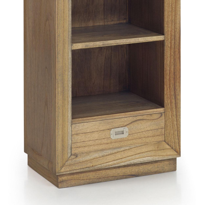 Bibliothèque 3 Tiroirs Bois Bronze Marron 55x40x190cm