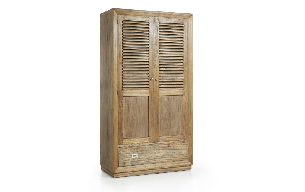 Schrank 7 Schubladen Holz Bronze Braun 108x50x200cm