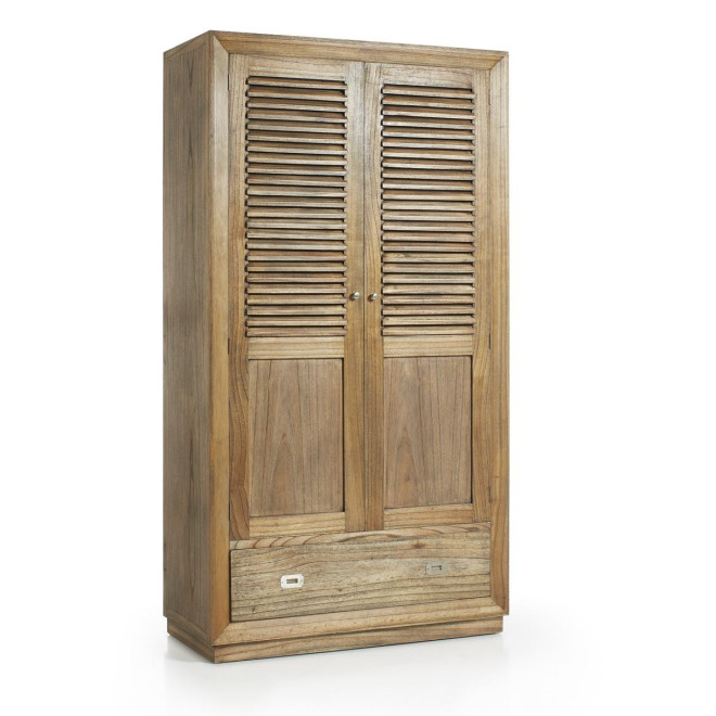 Schrank 7 Schubladen Holz Bronze Braun 108x50x200cm
