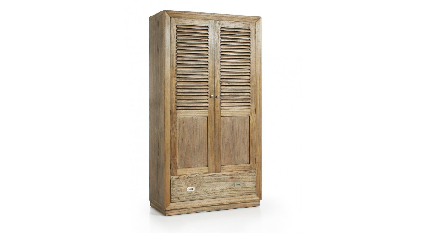 Armoire 7 Tiroirs Bois Bronze Marron 108x50x200cm