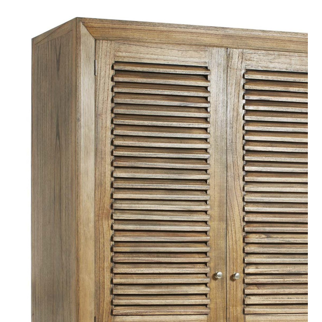 Schrank 7 Schubladen Holz Bronze Braun 108x50x200cm