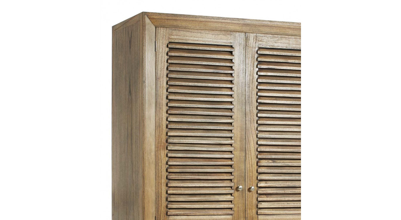 Schrank 7 Schubladen Holz Bronze Braun 108x50x200cm