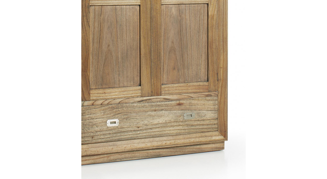 Schrank 7 Schubladen Holz Bronze Braun 108x50x200cm