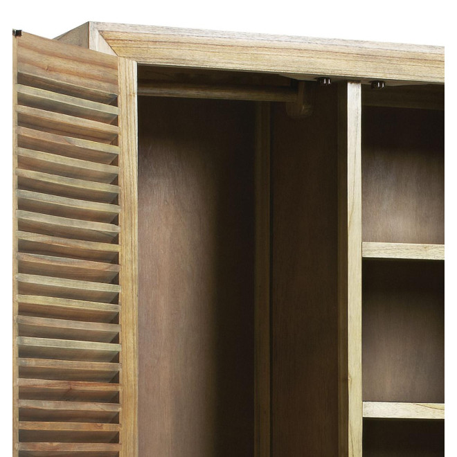 Schrank 7 Schubladen Holz Bronze Braun 108x50x200cm