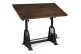 Brown Metal Wood Desk 130x70x77cm