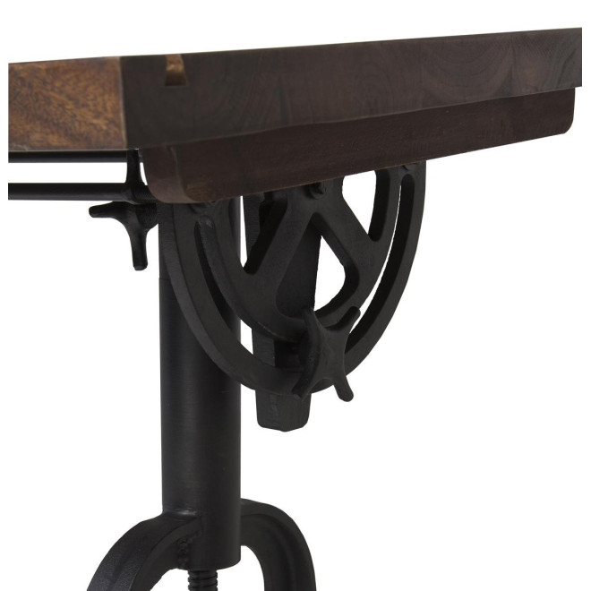 Bureau Bois Métal Marron 130x70x77cm
