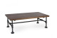 Tavolino in metallo e legno marrone 120x60x40cm