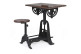Schreibtisch Und Hocker Holz Metall Braun 80x70x78cm