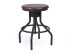 Hocker Holz Metall Braun 35x35x50cm