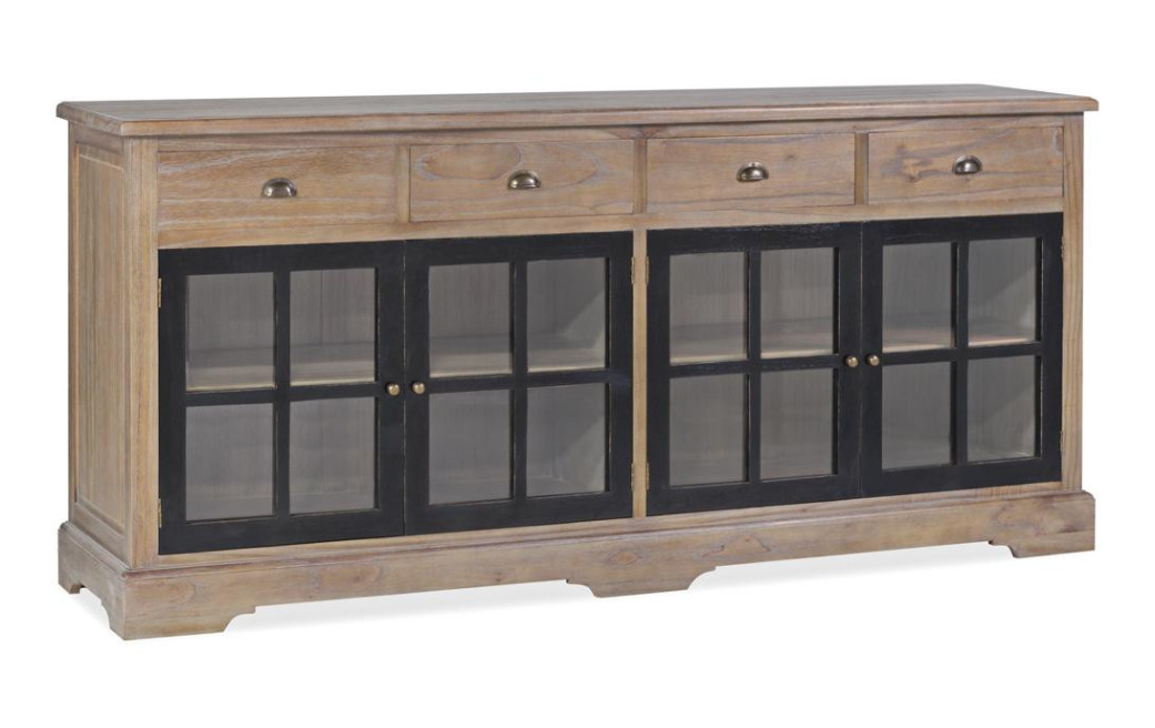 Anrichte mit 4 Schubladen Holz Bronze Braun 200x47x90cm