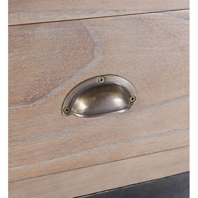 Anrichte mit 4 Schubladen Holz Bronze Braun 200x47x90cm