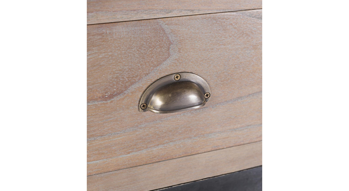 Anrichte mit 4 Schubladen Holz Bronze Braun 200x47x90cm