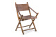 Stuhl Holz Leder Braun 56x53x90cm