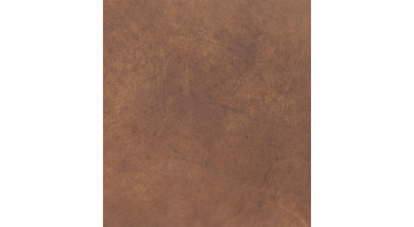 Chaise Bois Cuir Marron 56x53x90cm