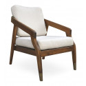 Sillón Madera Poliéster Marrón 68x77x92cm