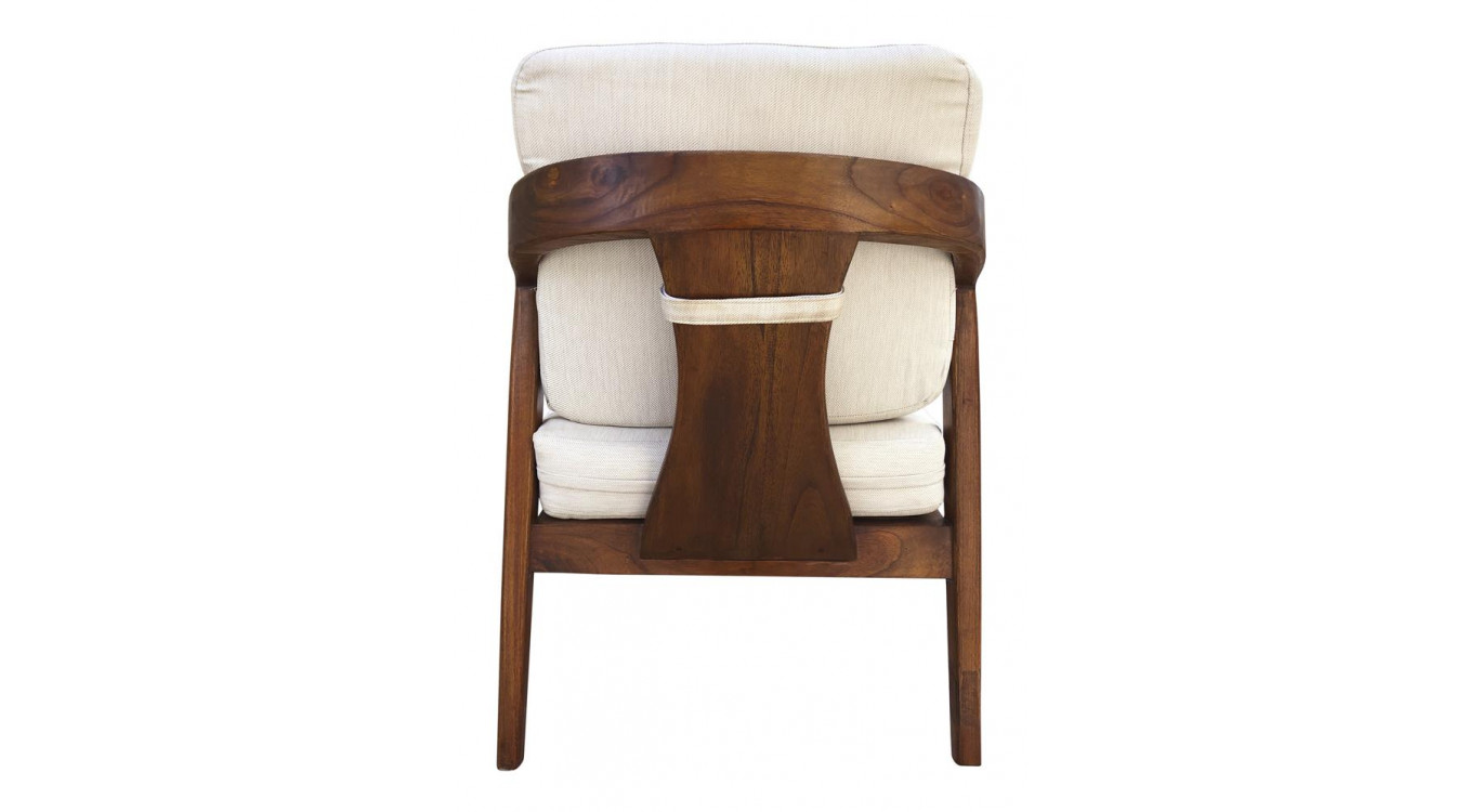 Sessel Holz Polyester Braun 68x77x92cm