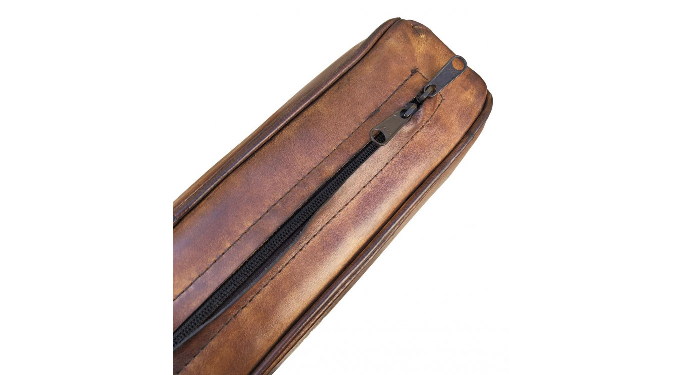 Sessel Holz Leder Braun 65x70x75cm