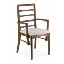 Sedia in legno poliestere marrone 53x47x95cm