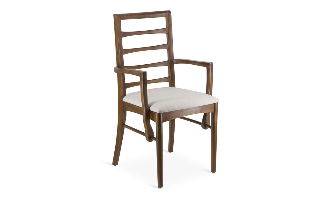 Chaise Bois Polyester Marron 53x47x95cm