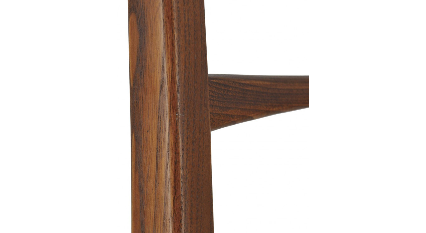 Chaise Bois Polyester Marron 53x47x95cm