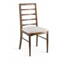 Stuhl Holz Polyester Braun 48x47x95cm