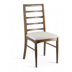 Stuhl Holz Polyester Braun 48x47x95cm