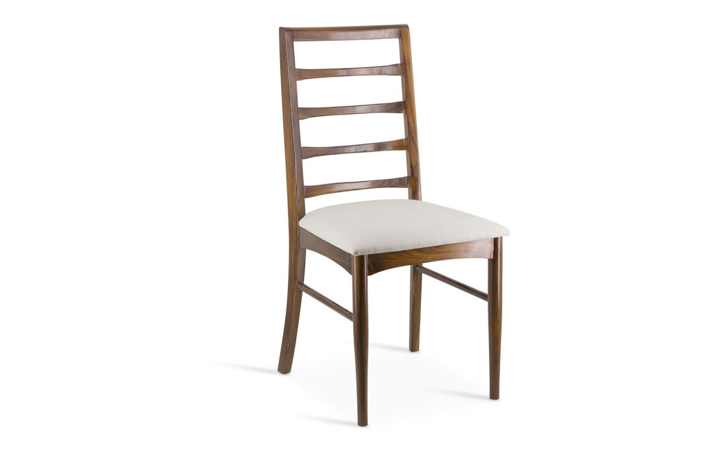 Stuhl Holz Polyester Braun 48x47x95cm