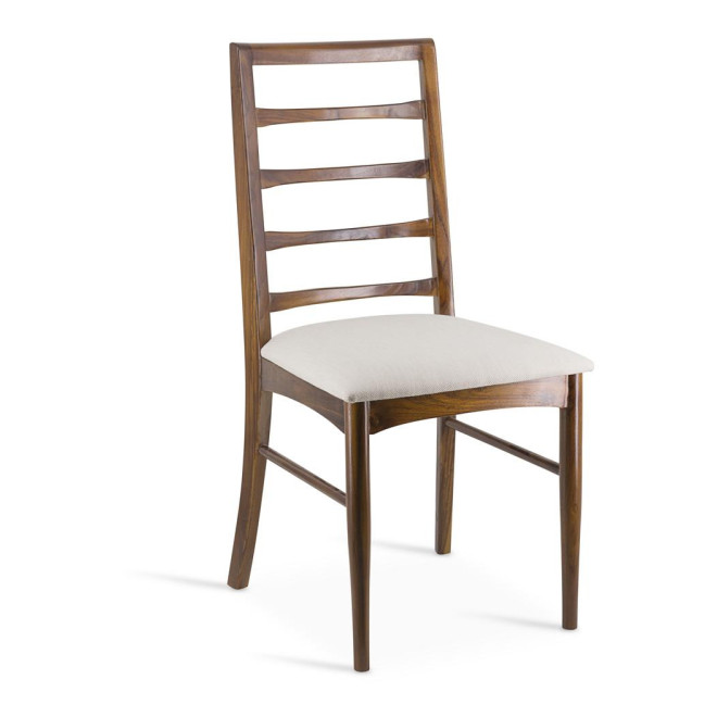 Chaise Bois Polyester Marron 48x47x95cm