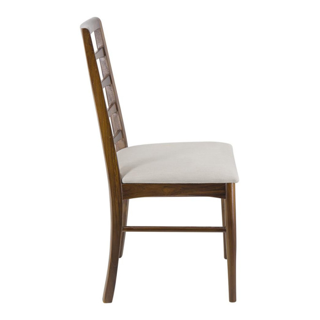 Chaise Bois Polyester Marron 48x47x95cm